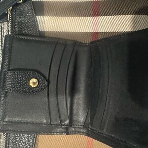 Burberry Black and Tan Check Wallet
